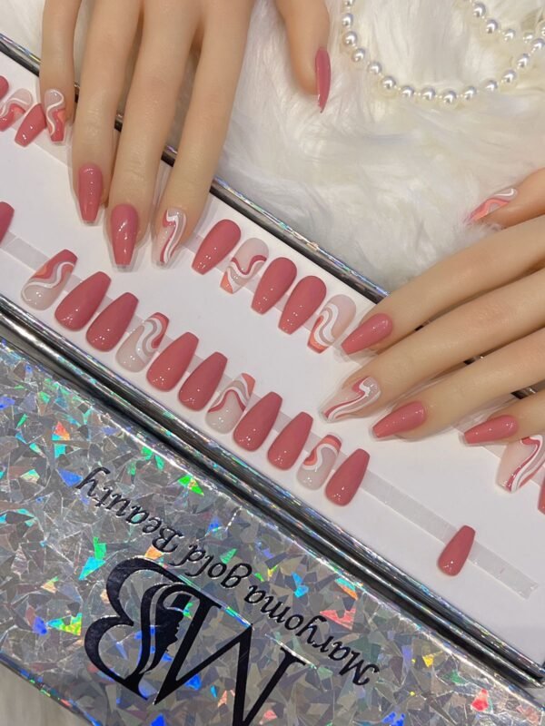 Dark Rose with Red Designs
