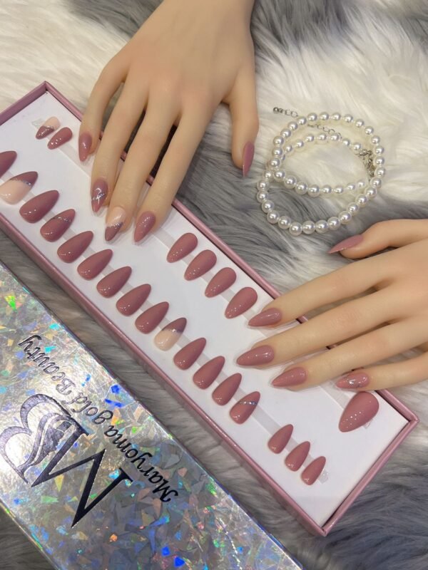 Copper Red With Pinkish tan & Silver Lines