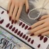 Dark Maroon & Glitters