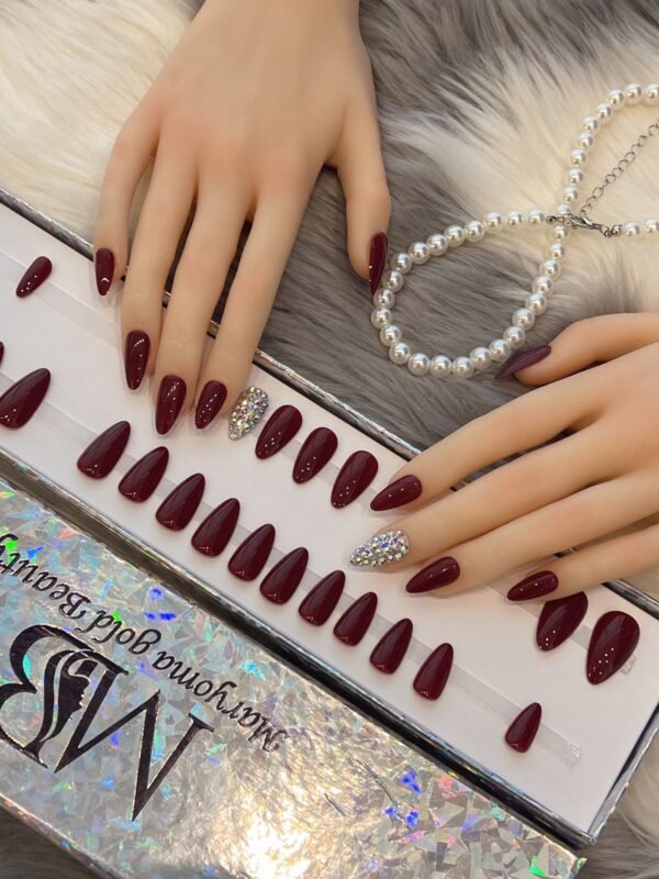 Dark Maroon & Glitters