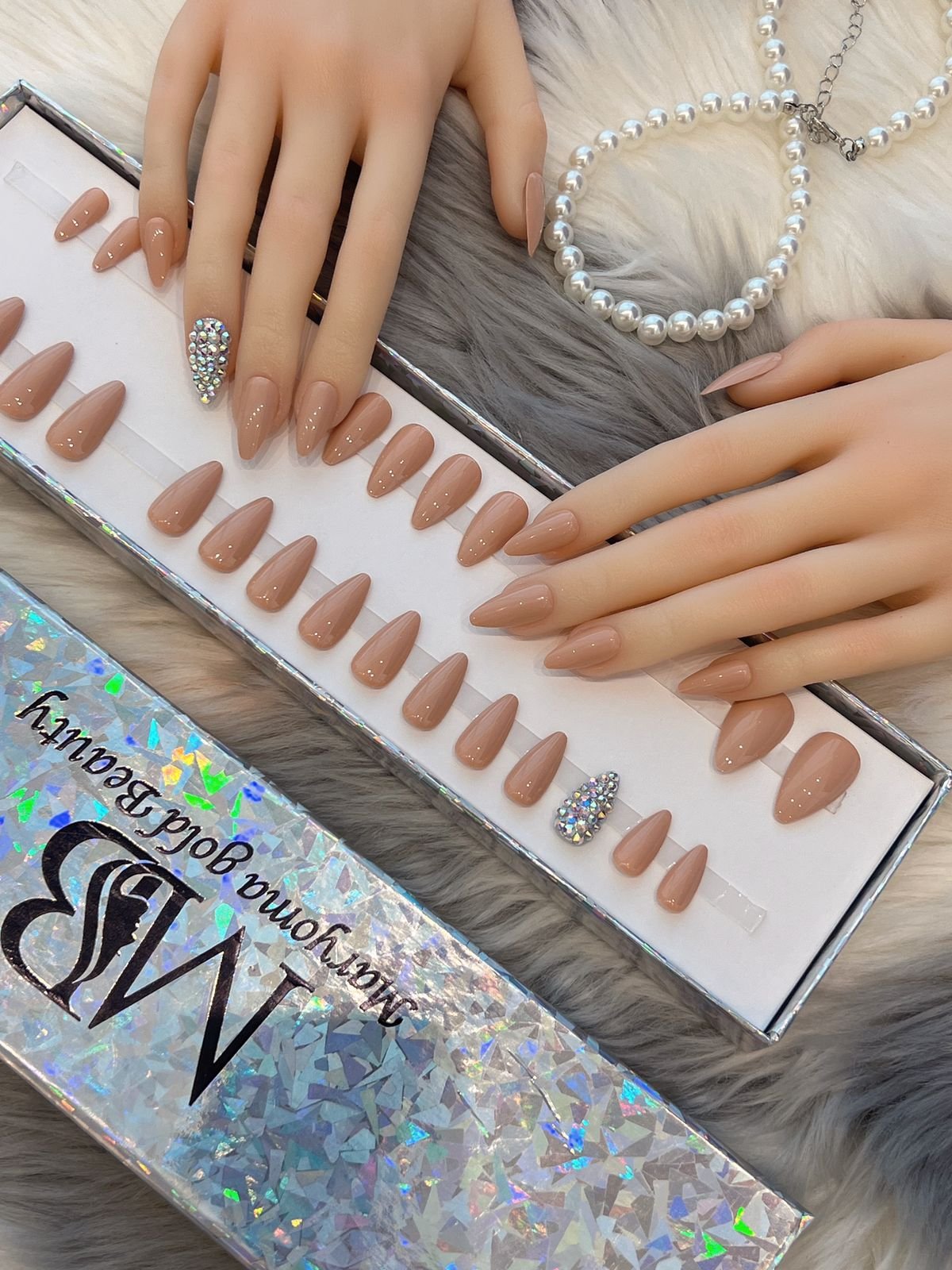 Pinkish Brown & Glitters