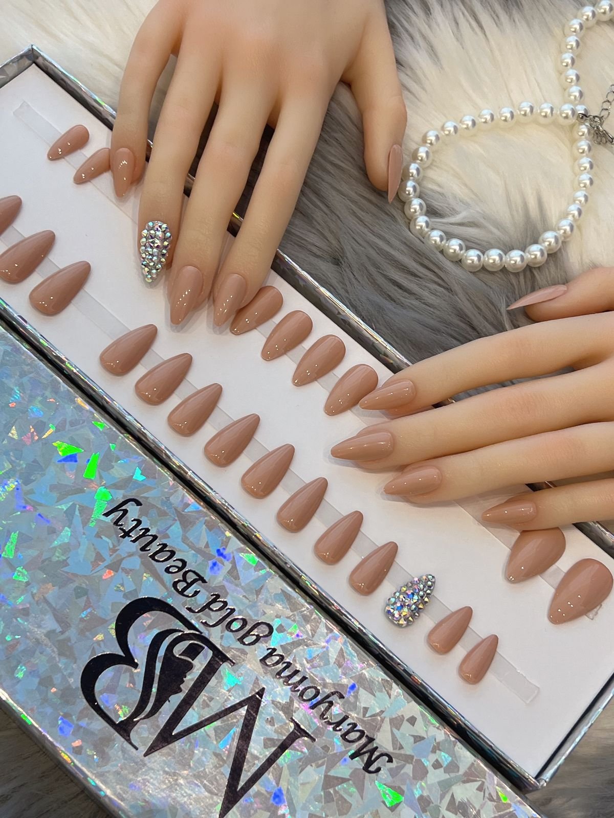 Pinkish Brown & Glitters