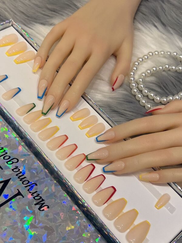 Light Brown with colorful Outlines