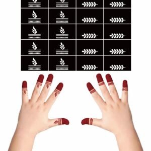 Deep henna with fingers stencils for kids