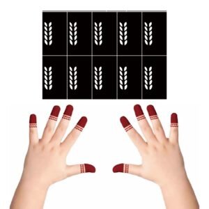 Deep henna with fingers stencils for kids