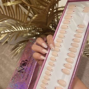 White French oval with red heart