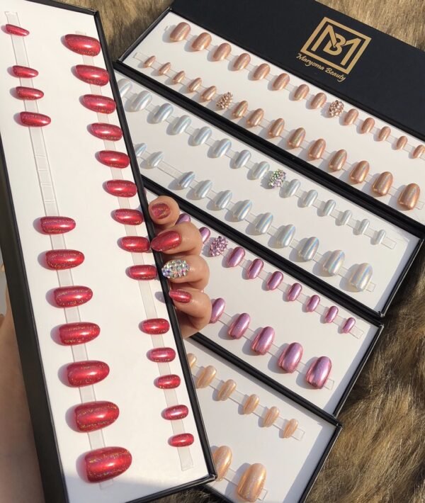 Dusty Red with Glitters