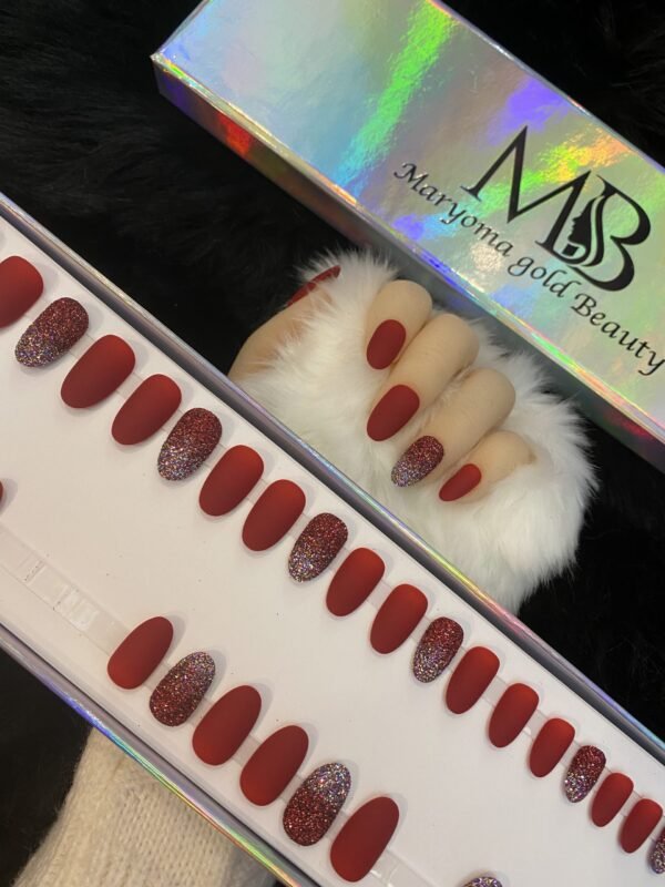 Metallic Red With Glitters