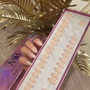 White French oval with red heart