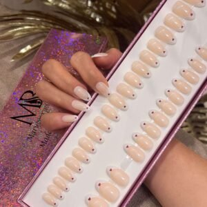 White French oval with red heart