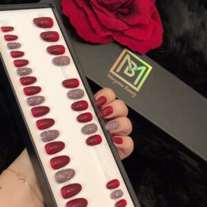 Wine Red with Glitters