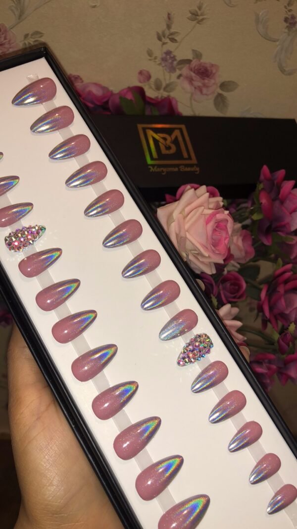 Chrome & Holographic Copper Rose