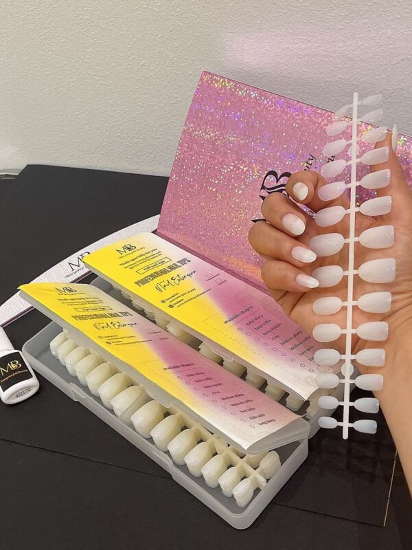 oval natural color full nail tips (new )