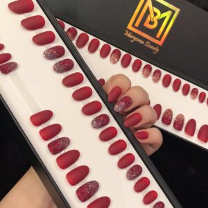 Copper Red with Silver Glitters
