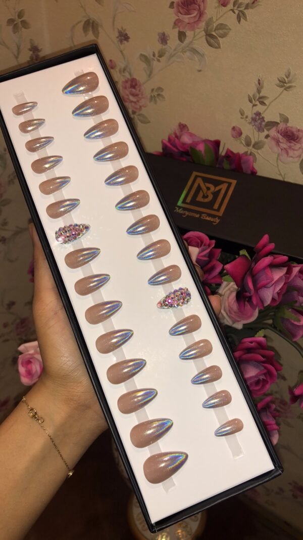 Chrome & Holographic Brownish Silver