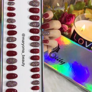 Maroon Oak With Glitters