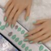light green sharp with crystal