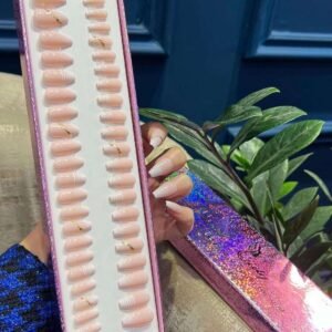 ombre medium coffin with nail art