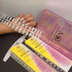medium coffin natural color full nail tips (new)