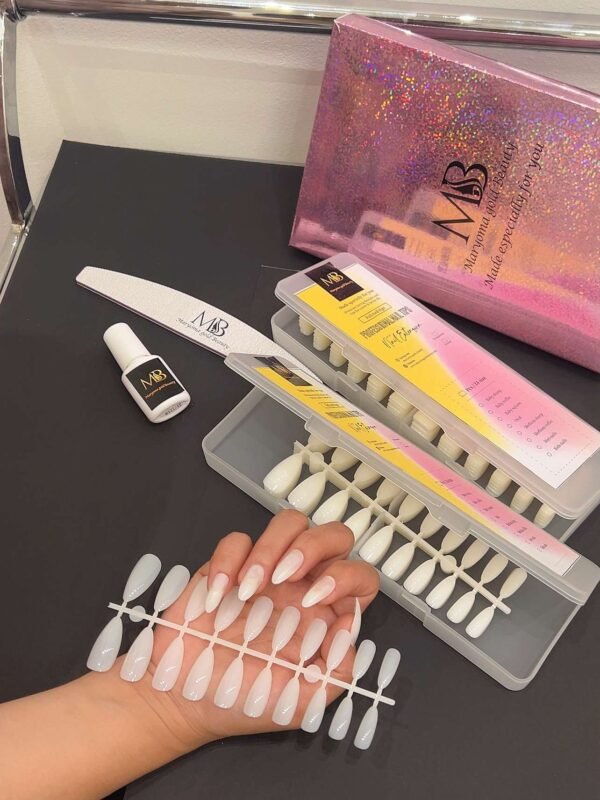 long sharp natural color full nail tips (new)