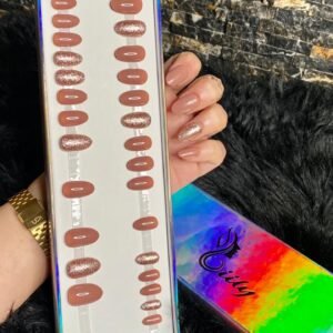 Pinkish Brown & Glitters