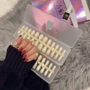 short sharp natural color full nails tips (new)