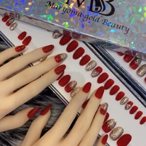 Dark Red with Silver