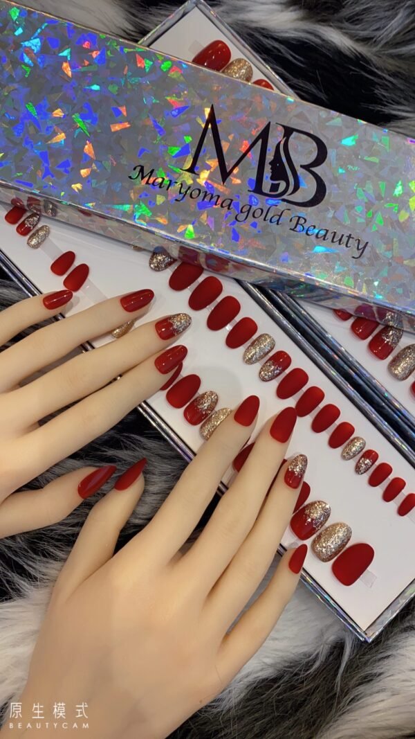 Dark Red with Silver