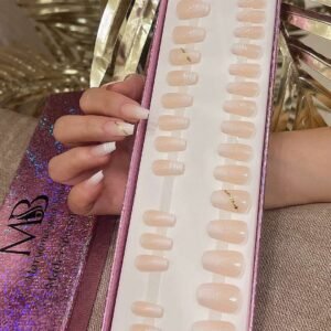 ombre short coffin with nail art