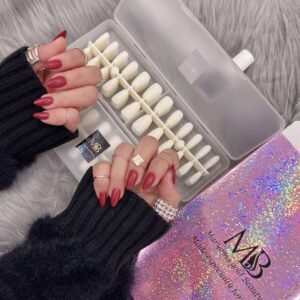 short sharp natural color full nails tips (new)