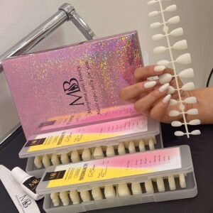 short sharp natural color full nails tips (new)