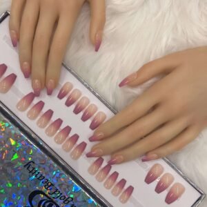 Ombre pink medium coffin