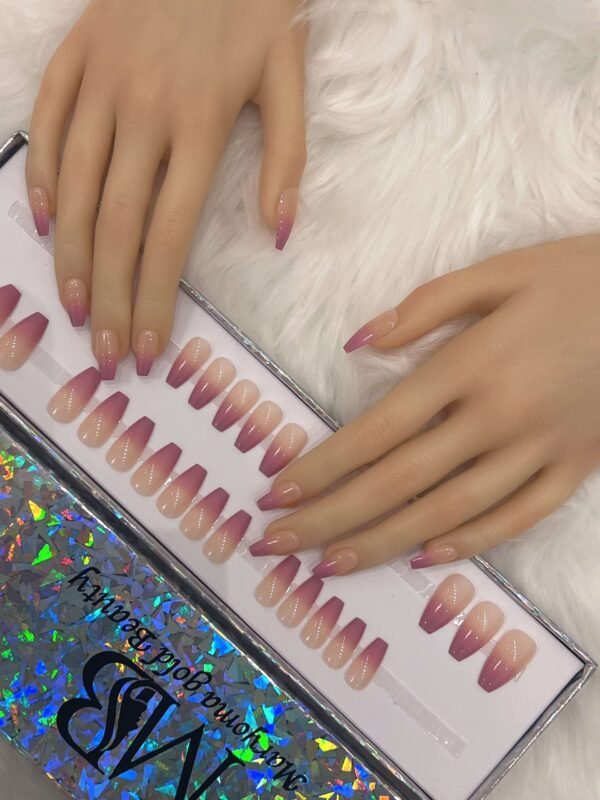 Ombre pink medium coffin