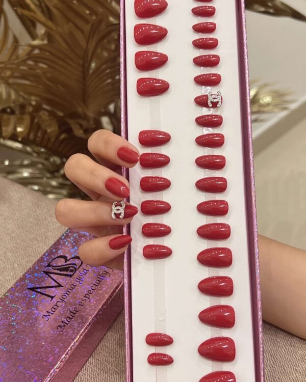 red short sharp with crystal