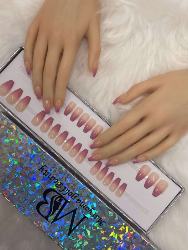 Ombre pink medium coffin