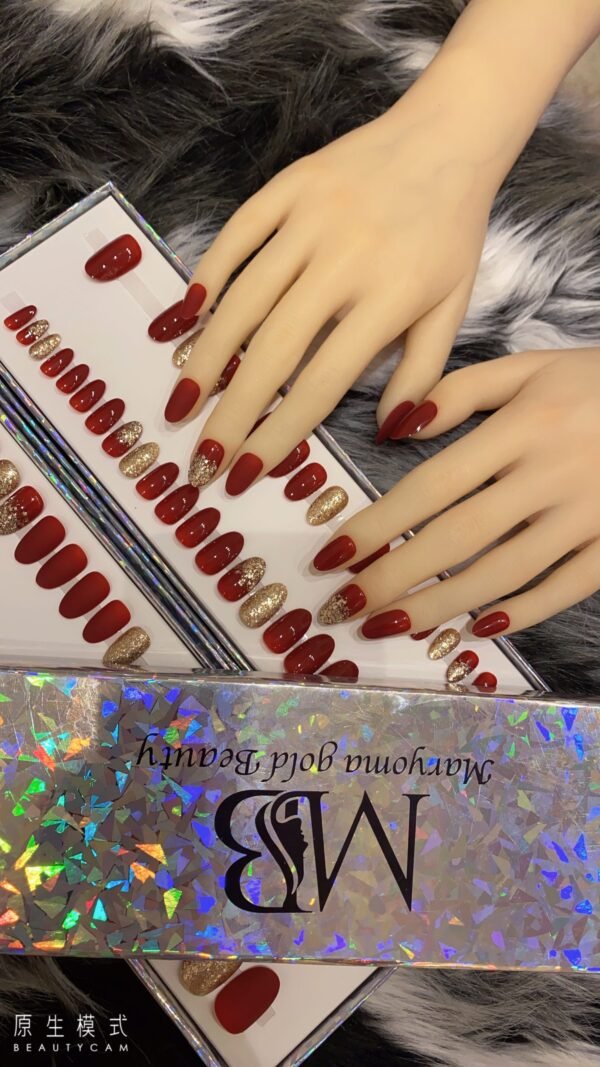 Dark Red with Silver