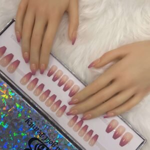 Ombre pink medium coffin
