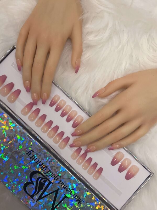 Ombre pink medium coffin