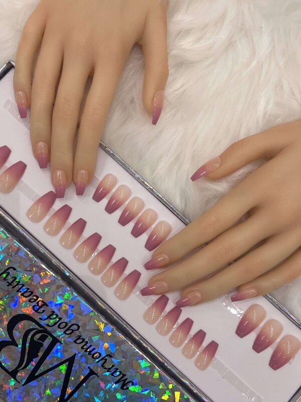 Ombre pink medium coffin