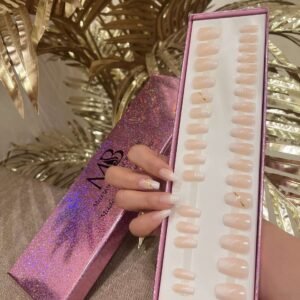 ombre short coffin with nail art