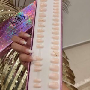 ombre short coffin with nail art