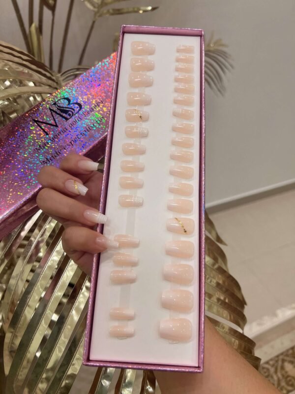 ombre short coffin with nail art