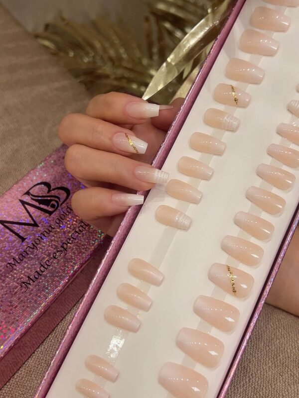 ombre short coffin with nail art