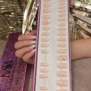 ombre short coffin with nail art