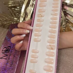 ombre short coffin with nail art