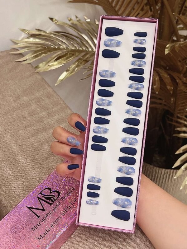 dark blue medium coffin matt with blue marble