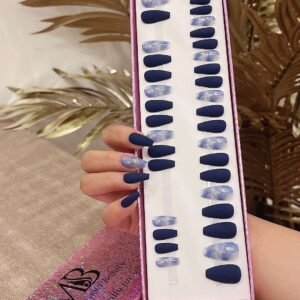 dark blue medium coffin matt with blue marble