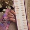 ombre medium coffin with nail art