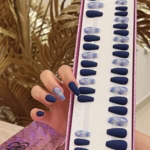 dark blue medium coffin matt with blue marble