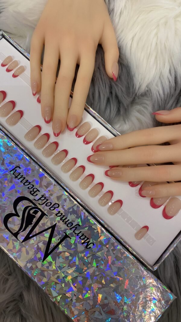 Light brown with Red top
